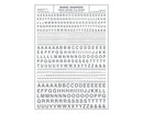 Woodland Scenics WOO725 Dry Transfer Alphabet & Numbers - Railroad Gothic -- Silver, All Scales