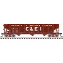 Atlas 20006921 HO TMAN 70 TON 9 PANEL OPEN HOPPER CHICAGO & EASTERN ILLINOIS