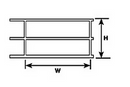 Plastruct 90682 HRS-4 2pk HAND RAIL STYRENE, HO