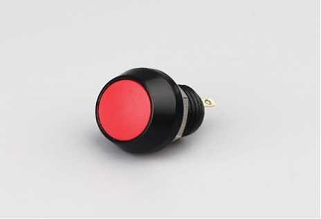 Miniatronics MNT3312502 Illuminated Latching Push Button Switch-Red-SPST [2 Units], All Scales