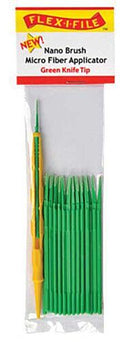 Profile Accessories Inc. N938001 Nano Brush - Knife Tip & 1 Applicator Handle/Holder (green) pkg(24)