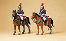 Preiser Kg 10435 Police Mounted On Horseback -- Republican Guards, HO Scale