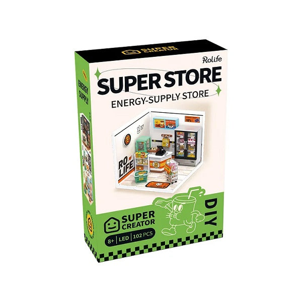 Robotime DW002 Super Store Series; Energy Supply Store
