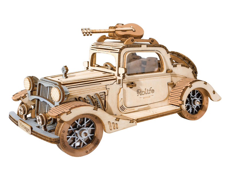 Robotime TG504 Classic 3D Wood Puzzles; Vintage Car