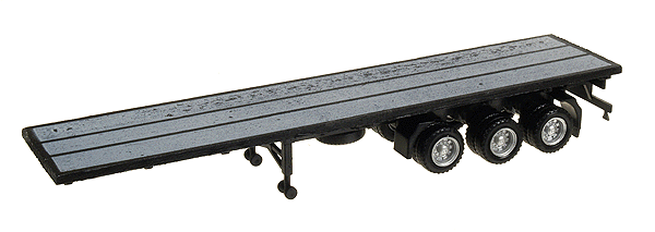 Herpa Models 5317 Semi Trailer (No Tractor) -- 40' 3-Axle Flatbed, HO Scale