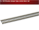 Peco SL-100 Wooden sleeper type Code 100 Flex Track, nickel silver rail (code 100), Box of 25 (36 inch), HO
