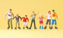 Preiser Kg 10496 Sports & Recreation -- Inline Skaters pkg(7), HO Scale