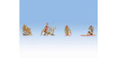 Noch Gmbh & Co 15851 Sunbathing Women with Accessories -- pkg(4), HO Scale