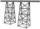 Micro Engineering 75518 Tall Steel Viaduct - 15 x 8.1" 38.1 x 20.6cm, N Scale
