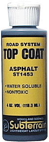 Woodland Scenics WOO1453 Top Coat(TM) - SubTerrain System Road System - Asphalt - 4oz 118mL, All Scales