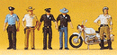 USA Police & Motorcycle -- 5 Officers, 1 Motorcycle, HO