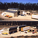 Walthers Cornerstone 933-3057 Walton and Sons Lumber Company - Kit - Main Building: 9 x 9 x 4-1/2"; Office: 3 x 4-1/2 x 2-1/2", HO Scale