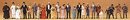 Preiser Kg 14415 Wedding Participants -- Wedding Guests pkg(24), HO Scale