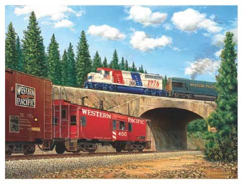 Train Enthusiast Vendors 9959 What Comes Around Goes Around Puzzle -- 1000 Pieces, 20 x 27"