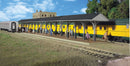 Walthers Cornerstone 933-3188 Wood Station Shed & Platform - Kit - 4 Sections Each: 5-5/8 x 2-3/8 x 2-3/8" 14 x 5.9 x 5.9cm, HO Scale