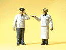 Preiser Kg 45144 Workers - US Sleeping Car Porter & Waiter pkg(2), G Scale