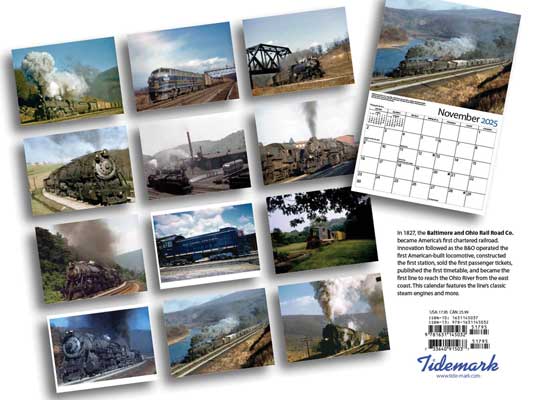 Tidemark 5032 Baltimore & Ohio Railroad 2025 Calendar -- 11 x 14"  27.9 x 35.6cm