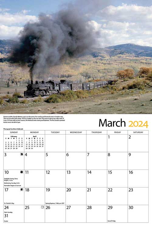 Tidemark 5063 Colorado Narrow Gauge 2025 Calendar -- 11 x 14"  27.9 x 35.6cm