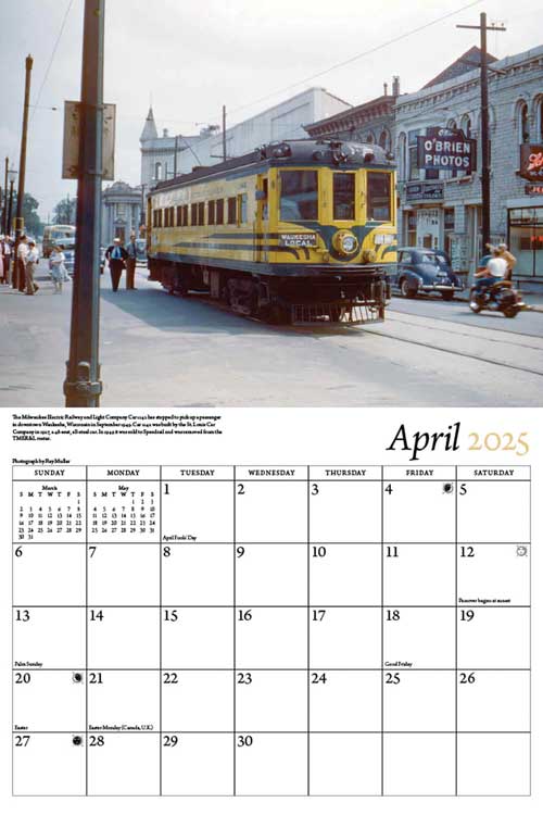 Tidemark 5155 Streetcars & Trolleys 2025 Calendar -- 11 x 14"  27.9 x 35.6cm