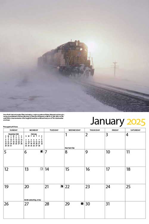 Tidemark 5179 Union Pacific 2025 Calendar -- 11 x 14"  27.9 x 35.6cm