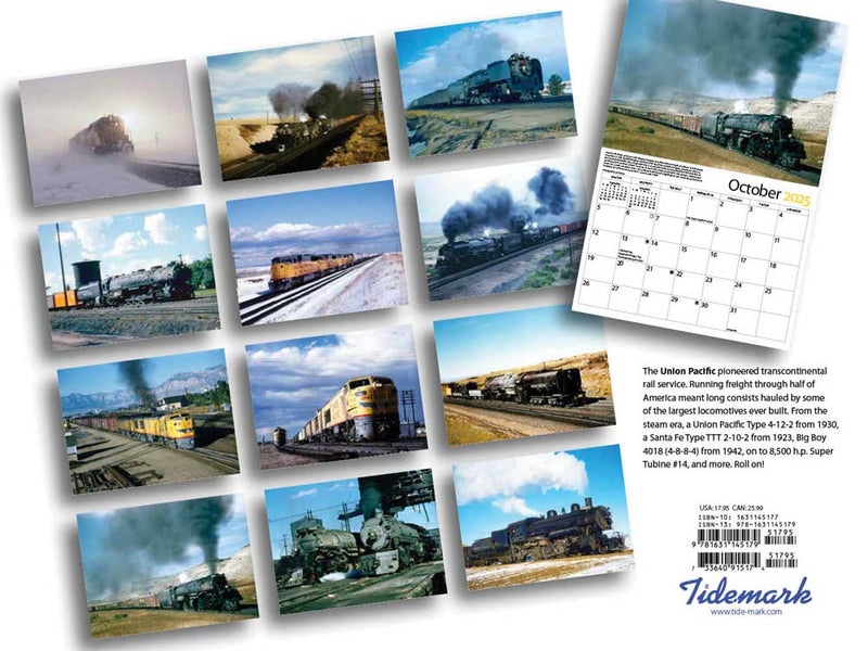 Tidemark 5179 Union Pacific 2025 Calendar -- 11 x 14"  27.9 x 35.6cm