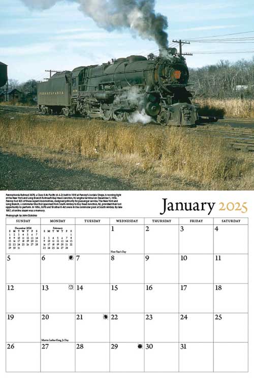 Tidemark 5230 Pennsylvania Railroad 2025 Calendar -- 11 x 14"  27.9 x 35.6cm