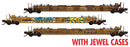 Micro Trains Line 983 02 262 N 70' Husky-Stack Well Car w/48' Well 3-Pack - Ready to Run -- TTX DTTX