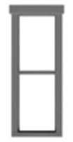 Tichy Train Group HO 8251 1/1 Double Hung Window with Fancy Top Trim,