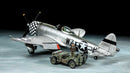 Tamiya 25214 P-47D THUNDERBOLT BUBBLETOP W/1/4-Ton 4X4 Light Vehicle, 1/48