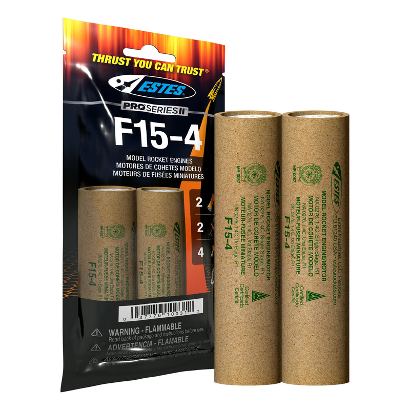 Estes Rockets 10031 F15-4 29mm 2pk Engine Ups Only