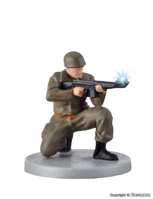 Viessmann Modellspielwaren 1531 Animated Kneeling Soldier Firing Rifle, HO Scale