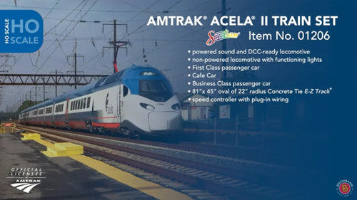 PREORDER Bachmann HO 01206 Amtrak Acela II Train Set