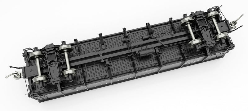 PREORDER Rapido 163009A HO NP 40' Drop-Bottom Gondola - Ready to Run -- Northern Pacific (black, white, Pulpwood Service)