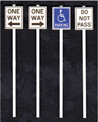 Tichy Train Group 3547 Miscellaneous Road Signs (8)