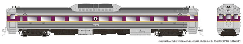 PREORDER Rapido HO 16314 Budd RDC-1 Phase 1c, Massachusetts Bay Transportation Authority
