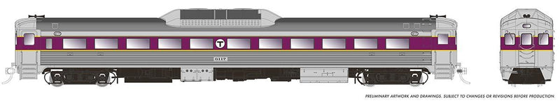 PREORDER Rapido HO 16316 Budd RDC-1 Phase 1c, Massachusetts Bay Transportation Authority