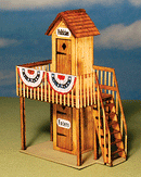 GCLaser 1282 2-Story PC Outhouse Kit (Laser-Cut Wood) Includes Signage, Penn Central