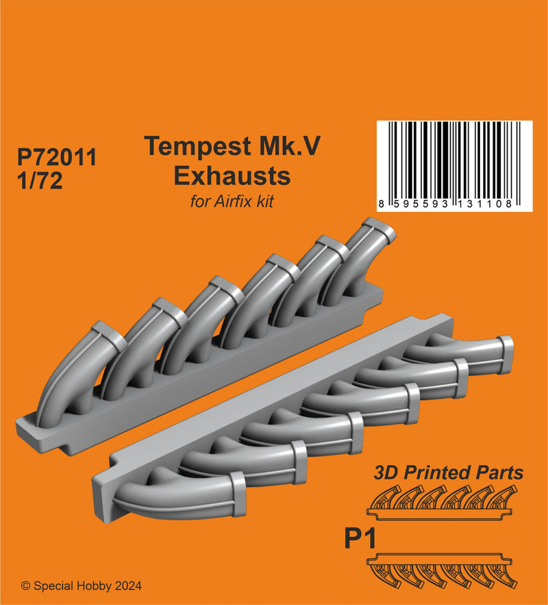 CMK 1/72 3D Printed Tempest Mk.V Exhausts / for Airfix kit