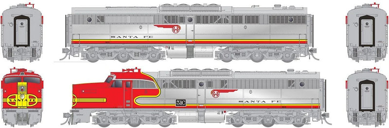 PREORDER Rapido 023046 HO PA-1 + PB-1 (DC/Silent): AT&SF (Repowered):