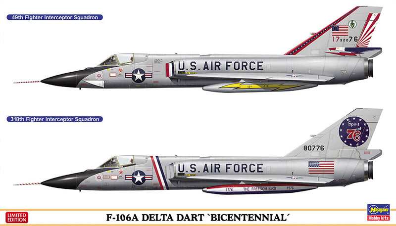 Hasegawa Models 2402 F-106A Delta Dart “Bicentennial” 1:72 SCALE MODEL KIT