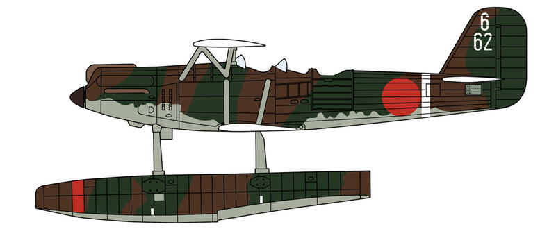 Hasegawa Models 2431 Kawanishi E7K1 Type 94 No. 1 water reconnaissance aircraft “Kamikawa Maru equipped aircraft” w/catapult 1:72 SCALE MODEL KIT