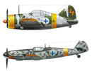 Hasegawa Models 2437 B-239 Buffalo & Messerschmitt Bf109G-6 “Jutilainen” w/figure 1:72 Scale Model Kit