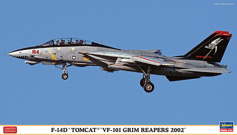 Hasegawa Models 2444 F-14D Tomcat “VF-101 Grim Reapers 2002” 1:72 SCALE MODEL KIT