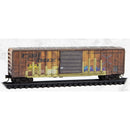 PREORDER Micro-Trains N 025144019 50' Single Door Rib Side Box Car Without Roofwalk, Burlington Northern Ex-Railbox
