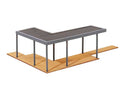 PREORDER Kibri HO 38345 Covered Terrace Polyplate Kit | 22.09
