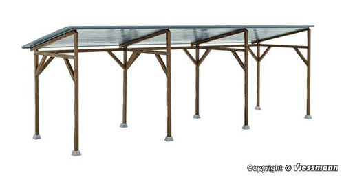 Kibri HO 38349 Wood Carport Shelter Kit