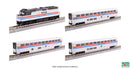 Kato N 1063530S-1 F40PH & Superliner Set with Lighting, Amtrak Phase III (4-Pack) (DCC & Sound-Equipped)