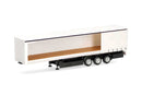 Herpa Models 075954 HO European Semi-Trailers -- 3-Axle Curtain Side w/Open Curtain