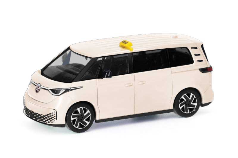 Herpa Models 098229 HO 2024 Volkswagen ID Buzz Electric Passenger Van - Assembled -- Taxi (beige)