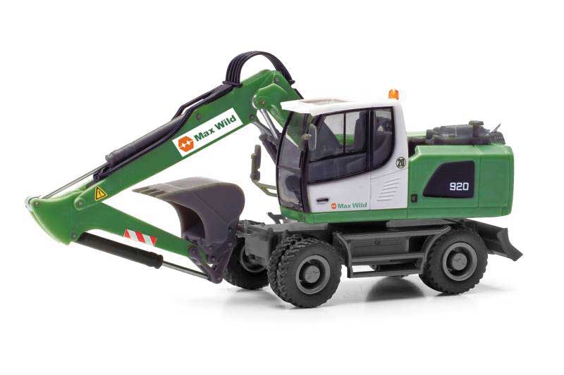 Herpa Models 318303 HO Liebherr A920 Mobile Digger - Assembled -- Max Wild (green, white)